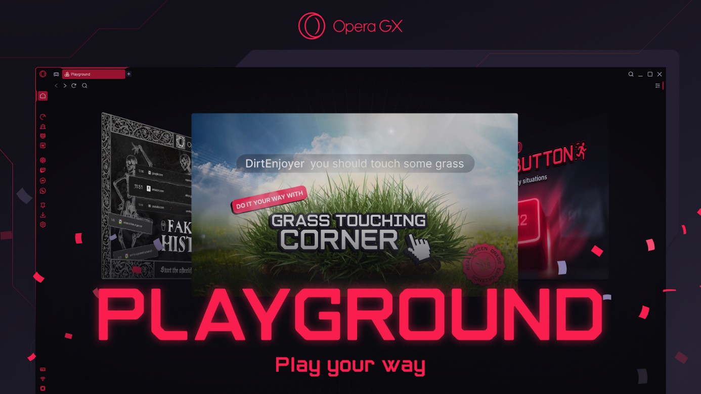Opera GX startet Playground und macht aus Browser-Witzen echte Funktionen